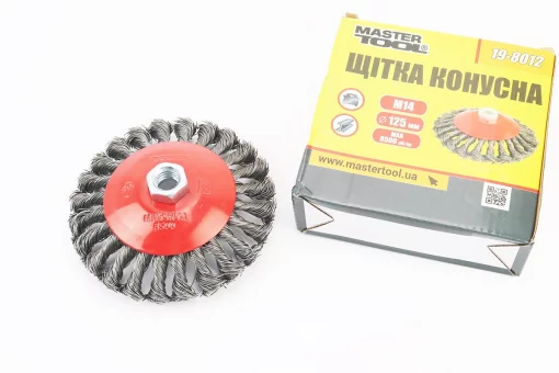 Щетка конусная М14 D-125мм из плетеной проволоки 19-8012, FIX-703080