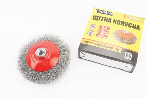 Щітка конусна М14 D-125мм з рифленого дроту 19-8212, FIX-703083