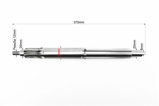 Вал КПП первинний (з валом відбора пот.) 370mm (Kentavr, Forte), FIX-608015