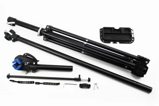 Стенд для ремонту велосипеда, складаний, регульована висота 100-150 см, регульований кут нахилу велосипеда, чорний HS-X006A,