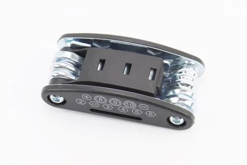 Ключ-набор 15 предметов (шестигранники 2,2.5,3,4,5,6мм, спицной ключ, отвёртки прямая и фигурная, головки 8,9,10мм, гаечные ключи