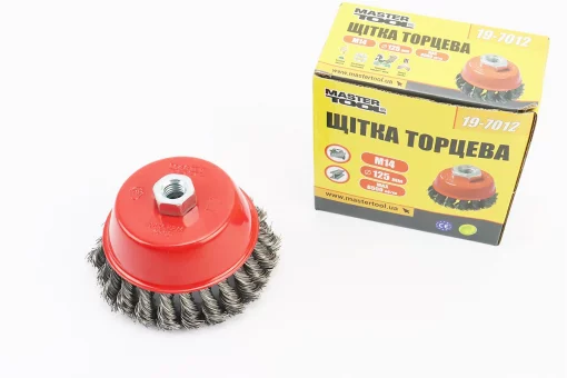 Щетка торцевая М14 D-125мм из плетеной проволоки 19-7012, FIX-703097