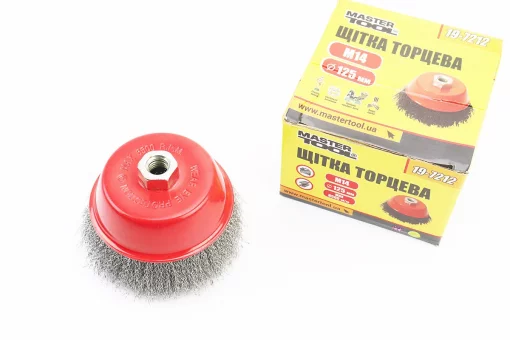 Щетка торцевая М14 D-125мм из рифленой проволоки 19-7212, FIX-703103