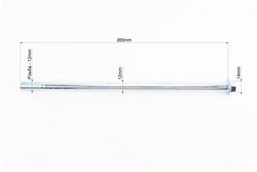 V200R Ось переднего колеса d12mm; L265mm + гайка, FIX-999836