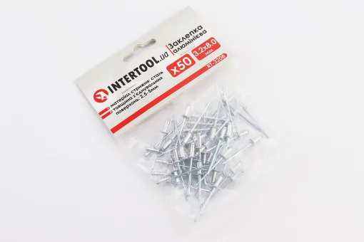 Заклепки алюминиевые 3,2х8мм к-кт 50шт RT-3208, FIX-703120