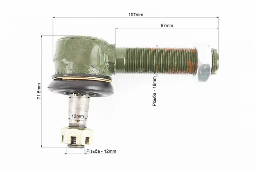 Накінечник кермувальний M18, M12 к-кт 2шт лев./пр., JR-Q12E, FIX-608139
