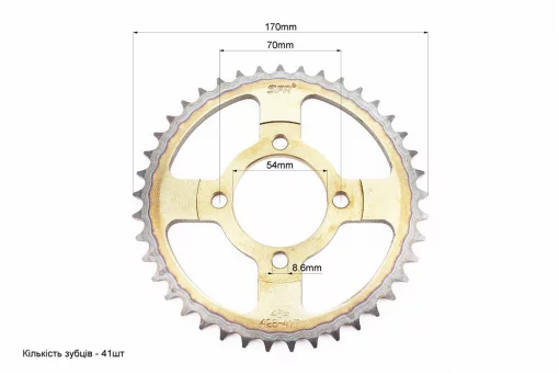 Звезды, цепь к-кт JH - 428H-104L+41T+14Т (в коробке), FIX-999870