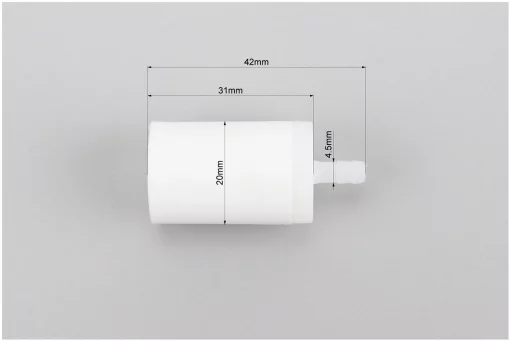 Фільтр паливний - елемент (поліпропілен) d-4,5mm, D-20mm, L-42mm, FIX-999896