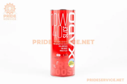 Олива 4T 10W-40 напівсинтетична універсальна "ATOMIC OIL SL/CF RED BOOST", 1L metal (XA26144), МОТОХІМІЯ, YQ-304826