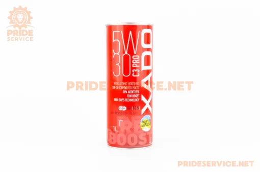 Олива 4T 5W-30 синтетична універсальна "ATOMIC OIL C3 PRO RED BOOST", 1L metal (XA26168), МОТОХІМІЯ, YQ-304321