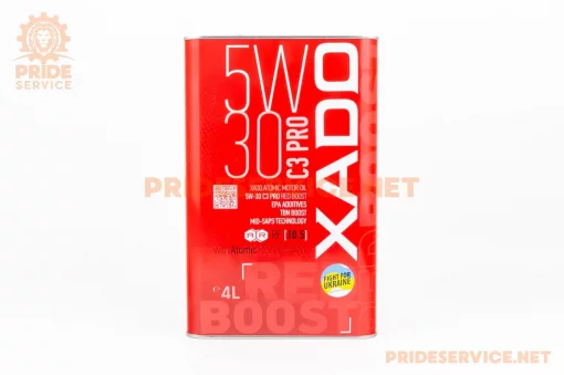 Масло 4T 5W-30 синтетическое универсальное "ATOMIC OIL C3 PRO RED BOOST", 4L metal (XA26268), МОТОХІМІЯ, YQ-304829