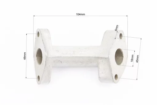 Патрубок карбюратора (алюминий), d - 17mm, h - 92mm, FIX-208948