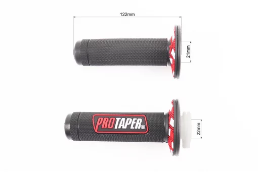 Рукоятка керма лів./пр. к-кт із вставкою, чорно-червоні, FIX-301406