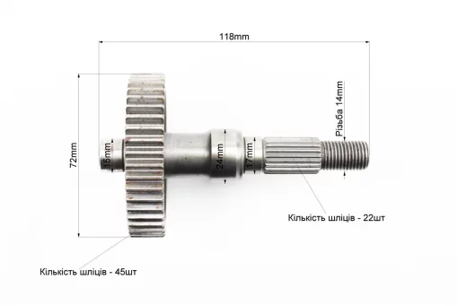 РЕДУКТОР Honda DIO 50 (3 вали в комплекті), FIX-347079