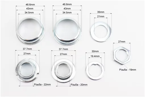 Кріплення каретки BMX з чашками &Oslash;43,1мм, B888, FIX-411389