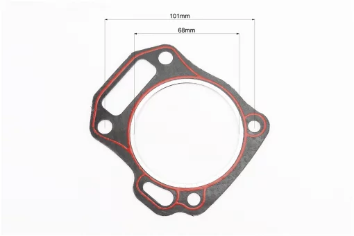 Прокладка головки цилиндра 168F-68mm, (паронит, красная нить, на блистере), FIX-601625
