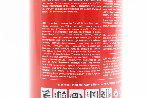 Краска акриловая №01 "БЕЛЫЙ ГЛЯНЦЕВЫЙ ", Аэрозоль 400ml, FIX-209366