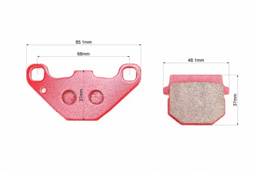 Гальмівні колодки (дискові) Suzuki AD50; KAWASAKI- AH 80 / KMX 125 / KDX 125 / KX 80 / KXF 250; HYOSUNG SD50; DAELIM-ET 250;