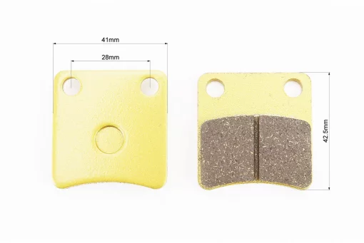 Тормозные колодки (дисковые) Honda DI050/Tact 50; DAELIM GZ50; SYM- Orbit 50; KYMCO- MXU 400 к-кт 2шт желтые, FIX-339314