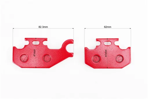 Тормозные колодки (дисковые) SUZUKI LT-A 400/LT-A 450/LT-A 500/LT-A 700/LT-A 750, к-кт 2шт красные, FIX-335405