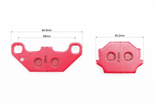 Тормозные колодки (дисковые) KAWASAKI ATV-KXF 250/KSF 250/KEF 300; SUZUKI ATV-LT 230/250/500 к-кт красные, FIX-327206