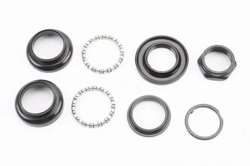 Кермова колонка 1" (30/25.4x30/27) різьбової вилки, чорні KL-B202, FIX-403890