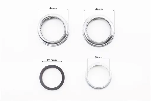 Кермова колонка 1-1/8" (44/28,6x44/30) безрізьбової вилки, напівінтегровані, висока, сіра KL-B431, FIX-411810