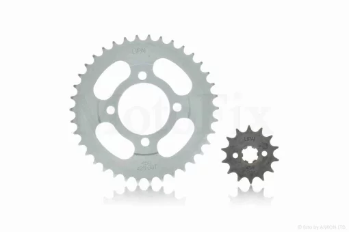 Зірки трансмісії пара Delta 428-14/38 +ланцюг 112L "LIPAI" (SILVER), QT-008545