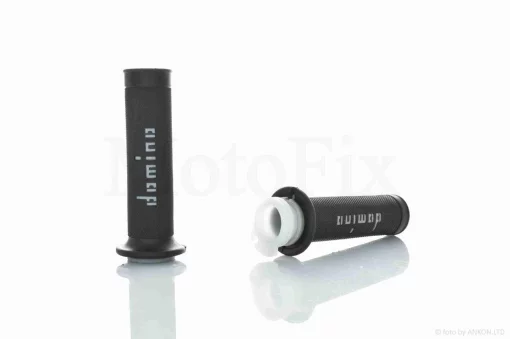 Грипси (ручки керма) універсальні #5 "DOMINO" (чорно-сірі), QT-022143