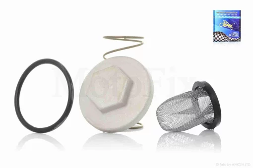 Кришка зливу олії (пробка) CB125/150 +фільтр масляний "LIPAI" (матова), QT-021666