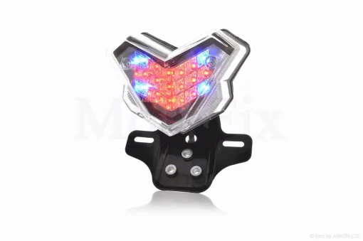 Стоп у зборі діодний без поворотів, прозорий, підсвічування номера +кронштейн #17 "LIPAI", QT-033257