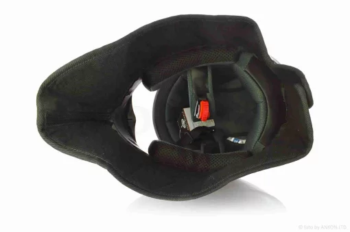 Шолом інтеграл "DAVID" (#D820, чорний глянсовий, XL, ABS, червоний спойлер), QT-033499