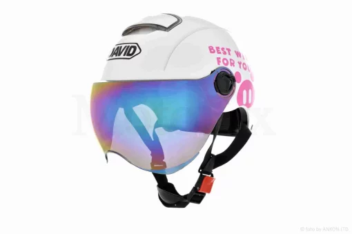 Шлем открытый подростковый "DAVID" (#S310E, белый, M-XL, ABS), QT-036518