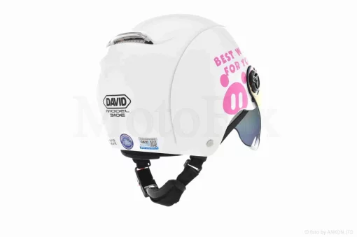 Шлем открытый подростковый "DAVID" (#S310E, белый, M-XL, ABS), QT-036518