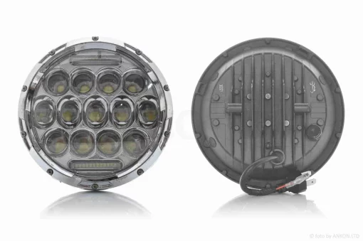 Фара мото діодна, кругла, D177, H1, габарит (білий) #C13-29S1, QT-037098