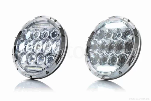 Фара мото діодна, кругла, D177, H1, габарит (білий) #C13-29S1, QT-037098