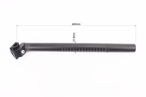 Труба сидіння MTB 31,6х400мм, алюмінієва, чорна, FIX-209214