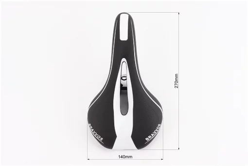 Сидіння MTB 270x140мм, чорно-біле YF-1018, FIX-209217