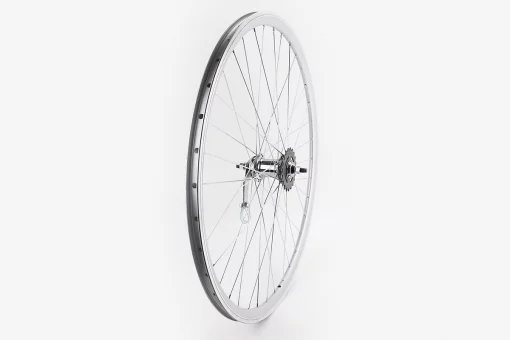 Колесо 28" заднее, обод "капля" алюминиевый, втулка ХВЗ VELOSTEEL (Чехия) 14Gх36H, крепл. гайка, серое, FIX-209245