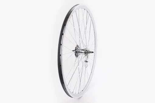 Колесо 28" заднее, обод "капля" алюминиевый, втулка ХВЗ VELOSTEEL (Чехия) 14Gх36H, крепл. гайка, серое, FIX-209245