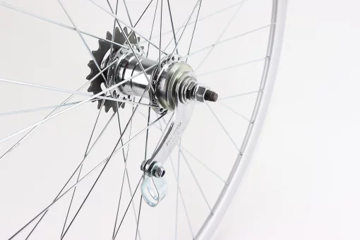 Колесо 28" заднее, обод "капля" алюминиевый, втулка ХВЗ VELOSTEEL (Чехия) 14Gх36H, крепл. гайка, серое, FIX-209245