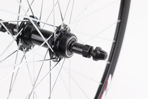 Колесо 26" заднее V-brake, обод и втулка 14Gx36H алюминиевые, пром-подшипники 6200 2RS, под вольнобег, крепл. эксцентрик, RACE26,