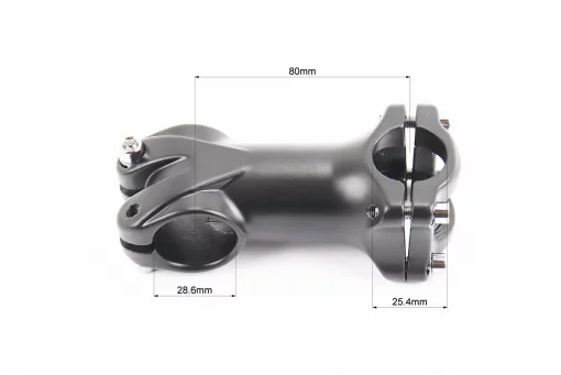 Вынос руля MTB 28,6x25,4х80мм (6&deg;), алюминиевый, чёрный YL-121, FIX-209255