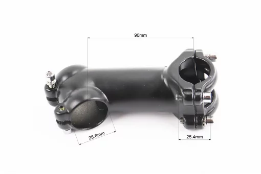 Вынос руля MTB 28,6x25,4х90мм (25&deg;), алюминиевый, чёрный AL-115, FIX-209256