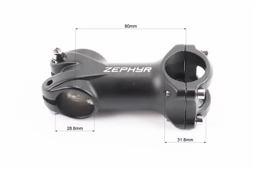 Вынос руля MTB 28,6x31,8х80мм, алюминиевый, чёрный JHS-306, FIX-209260