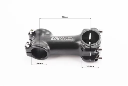 Винос керма MTB 28,6x31,8х90мм, алюмінієвий, чорний AS-601, FIX-209263