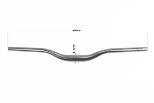 Кермо MTB 31,8х640мм, чорний YL-004, FIX-209270