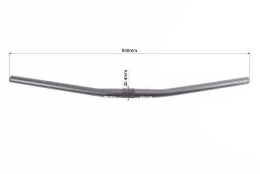 Кермо MTB 25,4х640мм, back sweep 9&deg;, алюмінієве, чорне HB-RB11, FIX-209271