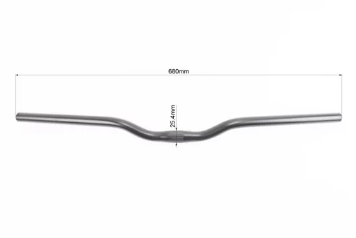 Кермо MTB 25,4х680мм, алюмінієве, чорне YL-003, FIX-209274