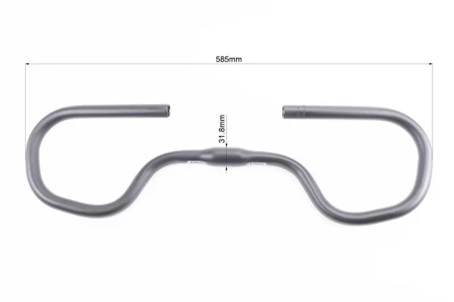 Кермо TREKKING 31,8x585мм, алюмінієве, чорне AL-069, FIX-209283